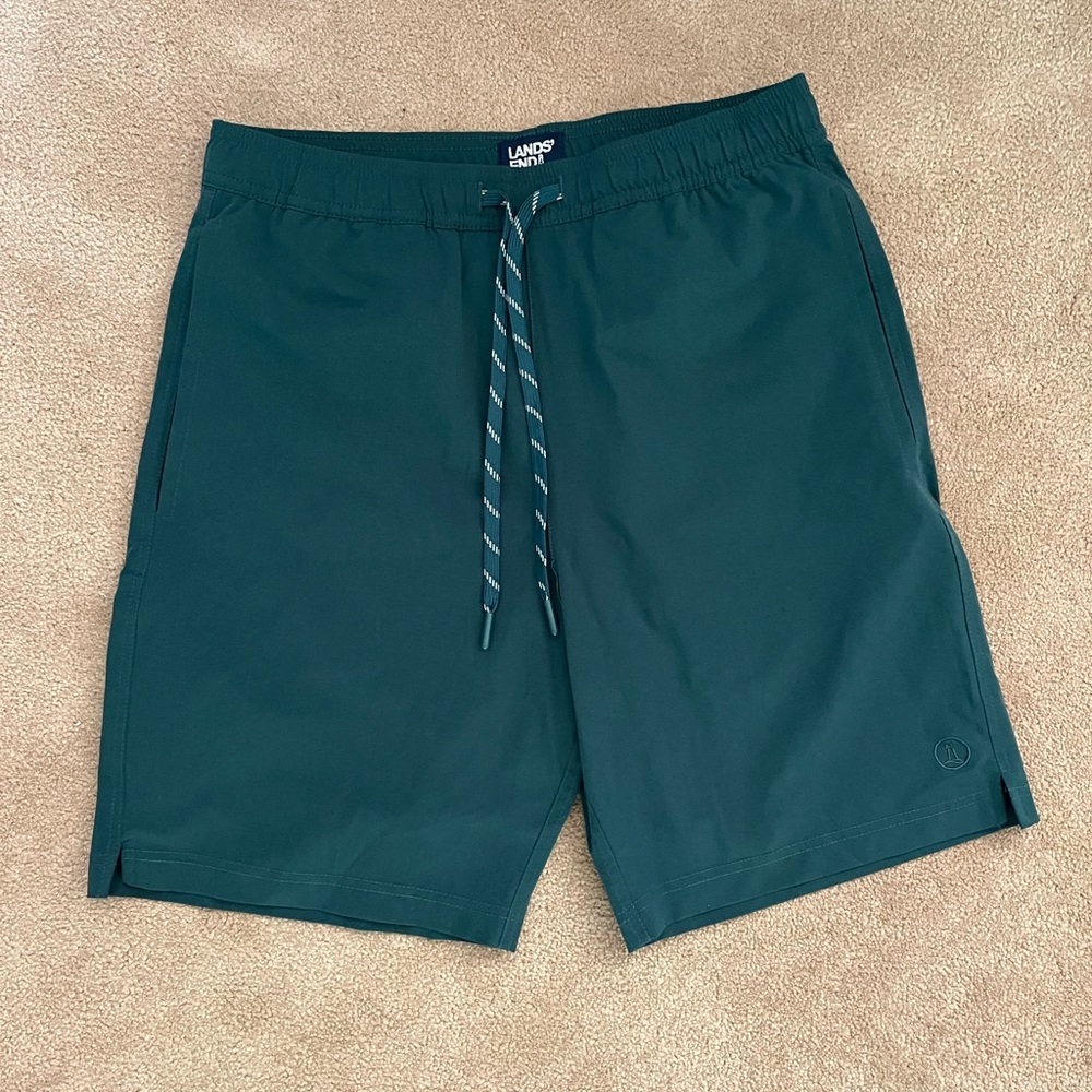 Men’s lands end swim trunks with liner brief